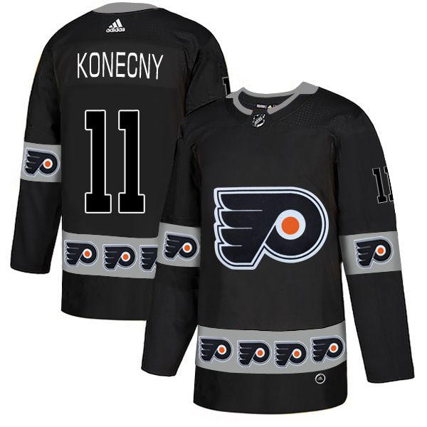 Men Philadelphia Flyers #11 Konecny Black Adidas Fashion NHL Jersey->philadelphia flyers->NHL Jersey
